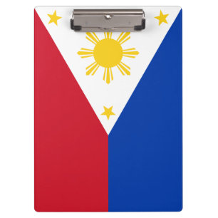 Patriotic Clipboard with flag of Philippines