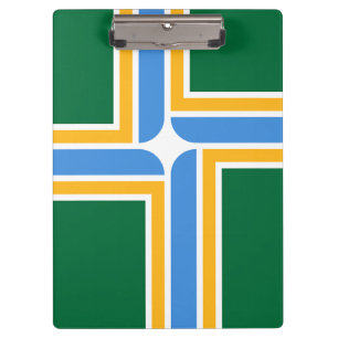 Patriotic Clipboard with flag of Portland, USA
