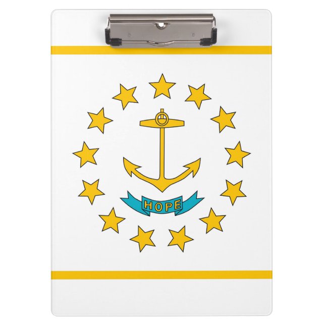 Patriotic Clipboard with flag of Rhode Island, USA (Front)