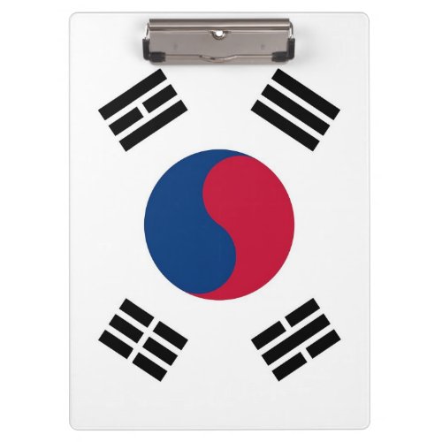 Patriotic Clipboard with flag of South Korea