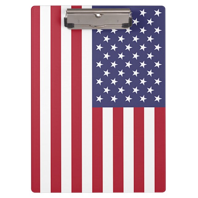 Patriotic Clipboard with flag of USA (Front)