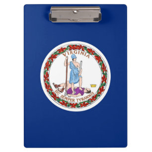 Patriotic Clipboard with flag of Virginia, USA