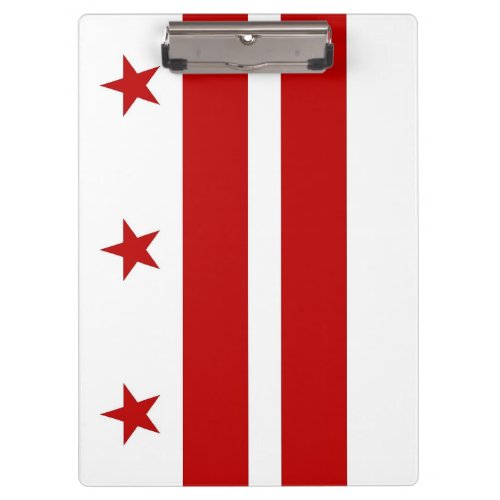 Patriotic Clipboard with flag of Washington DC USA