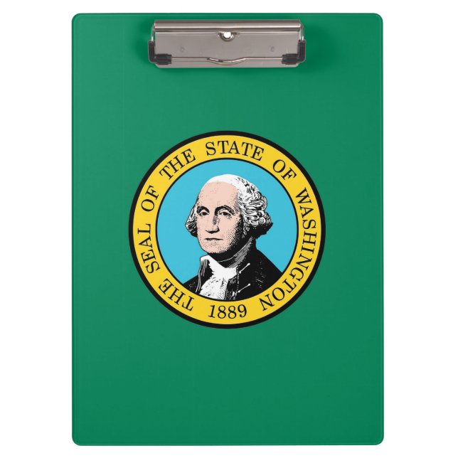 Patriotic Clipboard with flag of Washington, USA (Front)