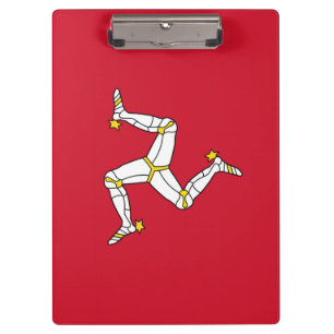 Patriotic Clipboard with Isle of Man flag, UK