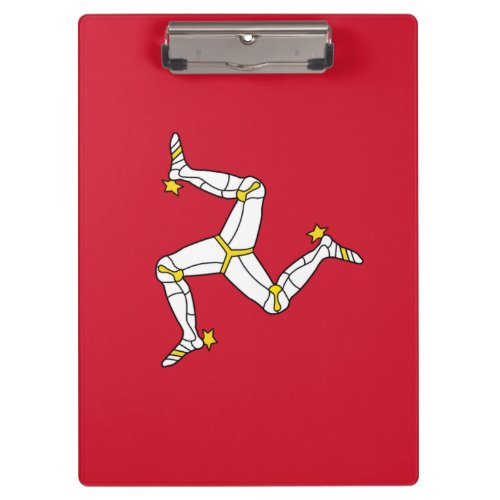 Patriotic Clipboard with Isle of Man flag UK