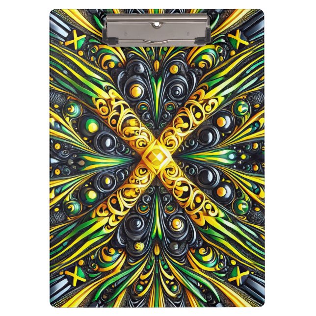 Patriotic Clipboard with Jamaican Colors (Front)