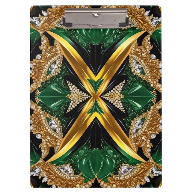 Patriotic Clipboard with Jamaican Colors (Front)
