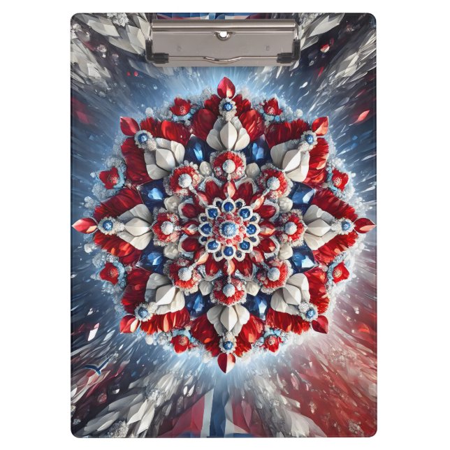 Patriotic Clipboard with Norwegian Colors (Front)