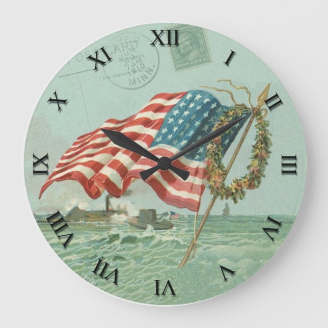 Patriotic Clock - Flag and Honor (Front)