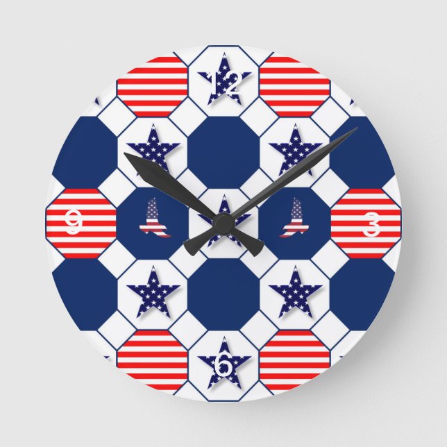 Patriotic Clock with Numbers (Front)