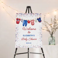 Patriotic Clothesline All American Shower Welcome