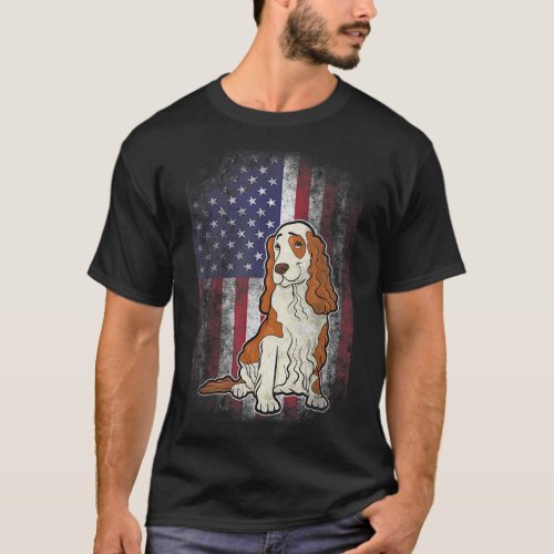 Patriotic Cocker Spaniel American Flag Dog Lover G T_Shirt