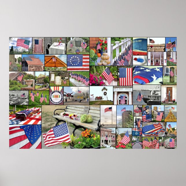 Patriotic collage poster 36 x 24 (Front)