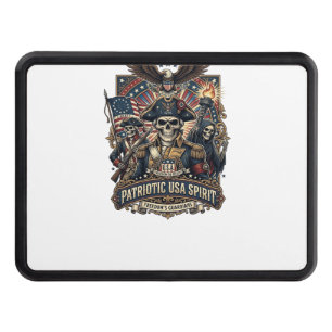 Patriotic Colonial Skull Commander Dark Patriot Sk Hitch Cover