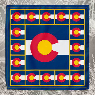 Patriotic Colorado Flag Bandana, fashion USA Bandana