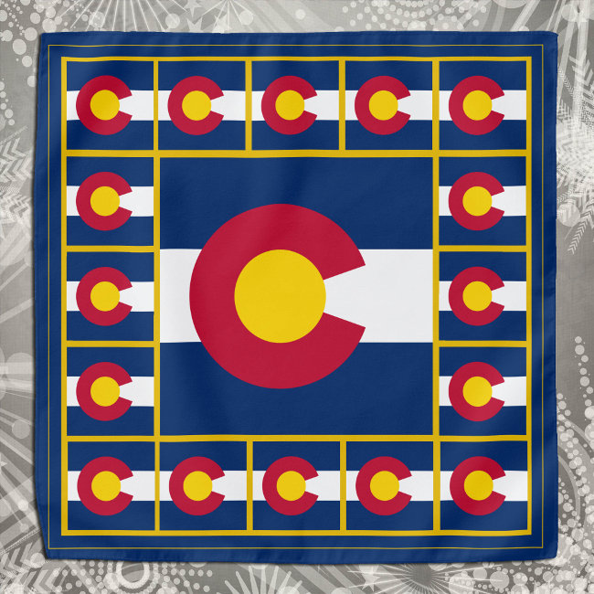 Patriotic Colorado Flag Bandana, fashion USA Bandana