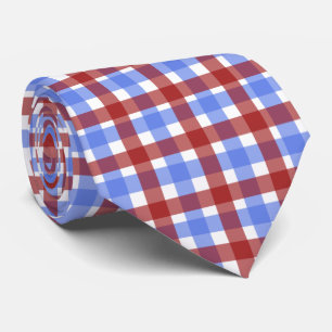 Patriotic Colorful Father's Day Tie Plaid