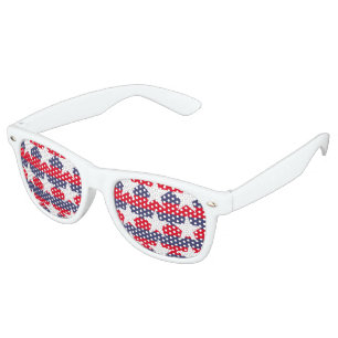 Patriotic colors retro sunglasses