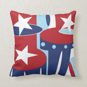 Patriotic Colors Throw Pillow