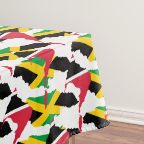 Patriotic Combined JAMAICA TRINIDAD FLAG Tablecloth