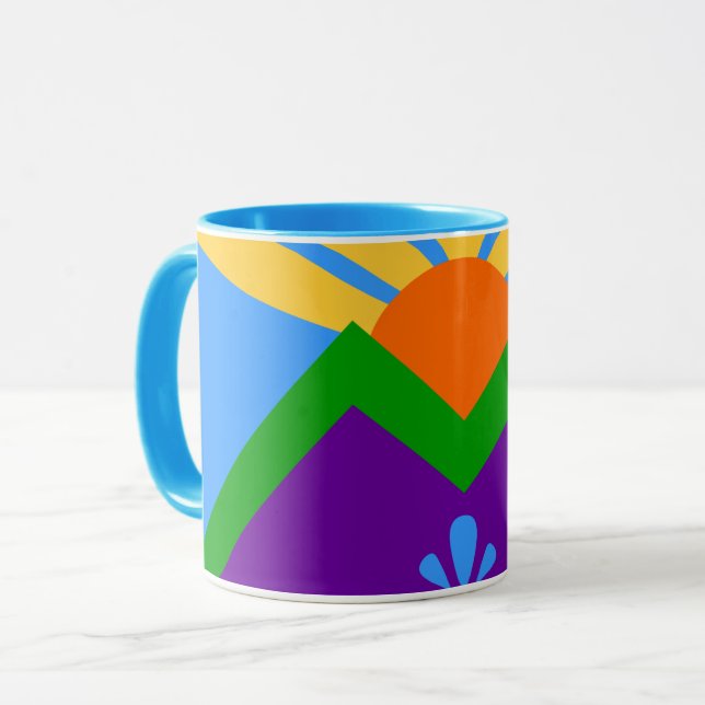 Patriotic Combo Mug with flag of Manitou Springs (Front Left)