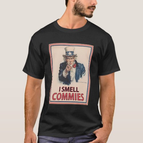 Patriotic Conservative Uncle Sam I Smell Commies T_Shirt