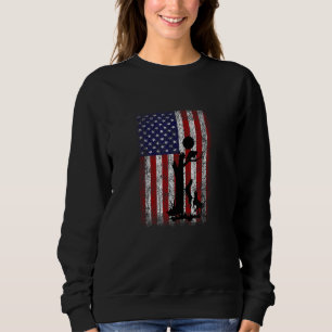 Patriotic Coon Hunting Dogs American Flag 1 Sweatshirt
