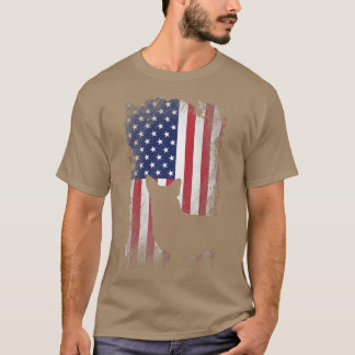 Patriotic Corgi American Flag Cool Dog Lover1248 T-Shirt