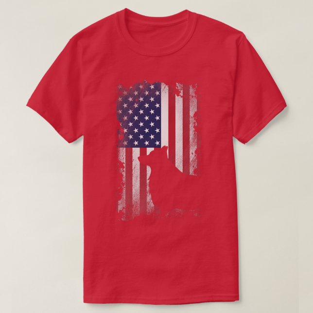Patriotic Corgi American Flag Cool Dog Lover1249 T-Shirt (Design Front)