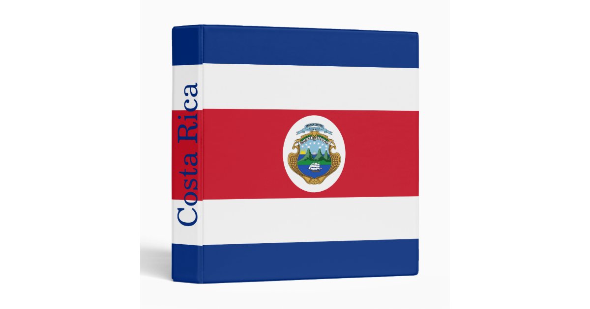Patriotic Costa Rica Flag 3 Ring Binder Zazzle
