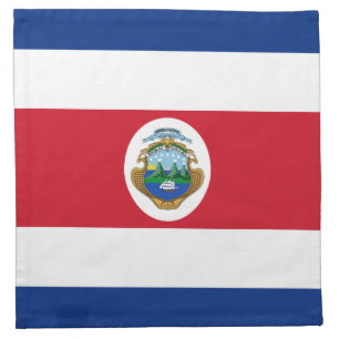 Patriotic Costa Rica Flag Cloth Napkin