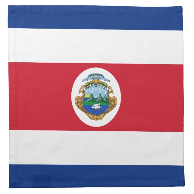 Patriotic Costa Rica Flag Cloth Napkin (Front)