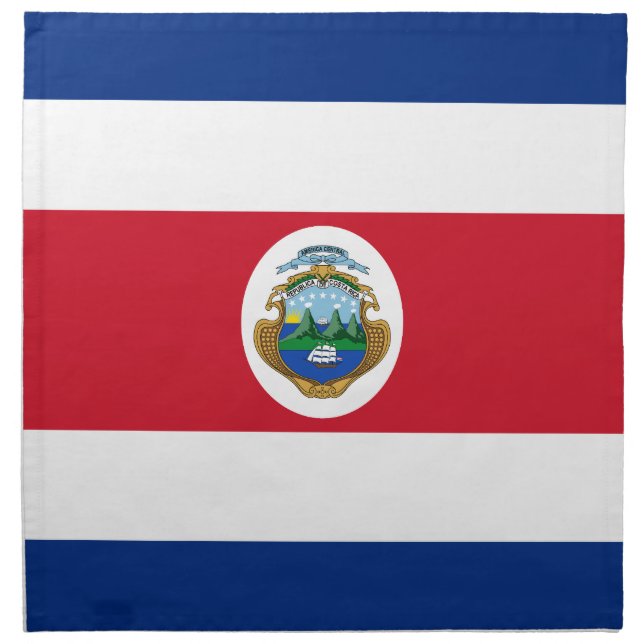 Patriotic Costa Rica Flag Cloth Napkin (Front)