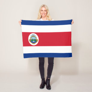 Patriotic Costa Rica Flag Fleece Blanket