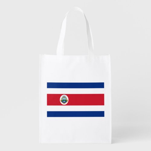 Patriotic Costa Rica Flag Grocery Bag