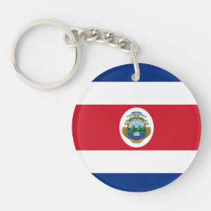 Patriotic Costa Rica Flag Keychain