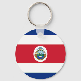 Patriotic Costa Rica Flag Keychain