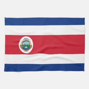 Patriotic Costa Rica Flag Kitchen Towel