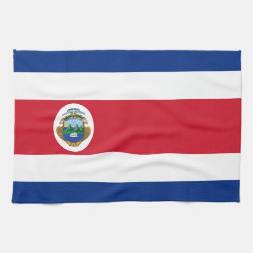 Patriotic Costa Rica Flag Kitchen Towel