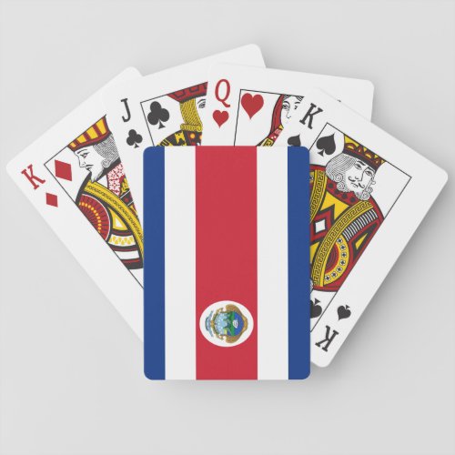 Patriotic Costa Rica Flag Playing Cards