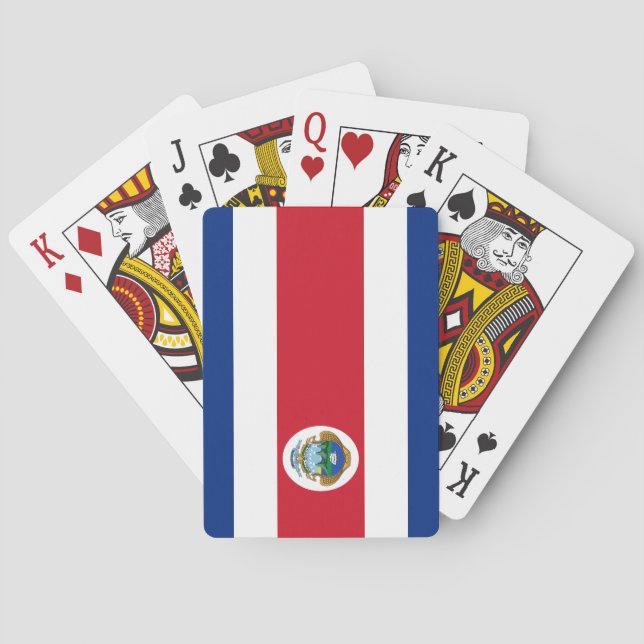 Patriotic Costa Rica Flag Poker Cards (Back)