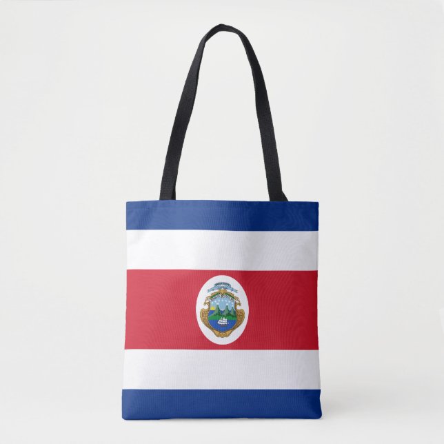 Patriotic Costa Rica Flag Tote Bag (Front)