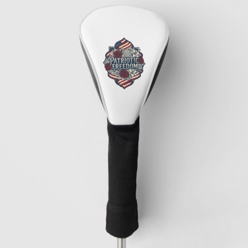 Patriotic Cottage Garden Vector Graphic Tee_1 Golf Head Cover