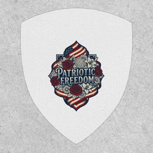 Patriotic Cottage Garden Vector Graphic Tee_1 Patch
