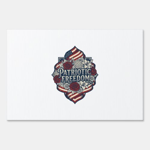Patriotic Cottage Garden Vector Graphic Tee_1 Sign
