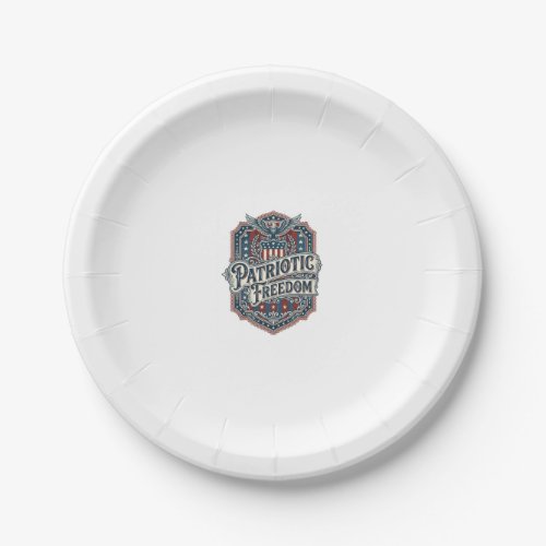 Patriotic Country Gospel Vector Graphic Tee Paper Plates