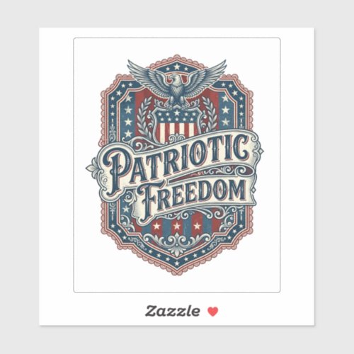 Patriotic Country Gospel Vector Graphic Tee Sticker