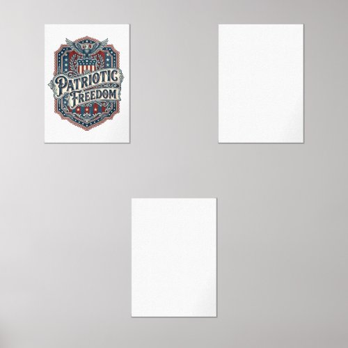 Patriotic Country Gospel Vector Graphic Tee Wall Art Sets