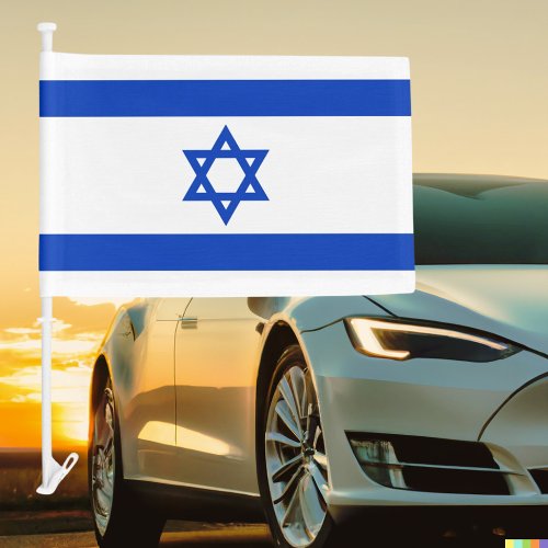 Patriotic Country Israel Car Flag